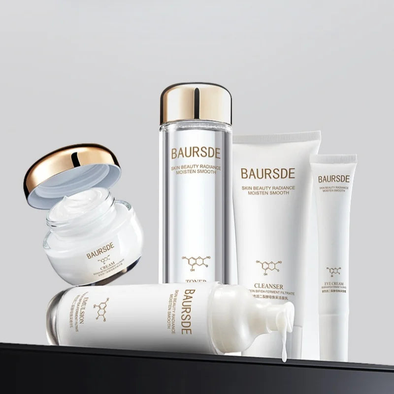 Bosein Retinol Skincare Five-Piece Set, Including Cleansing Balm, Essence Water, Eye Cream, Essence Lotion, Essence Cream, Contains Skin-Beneficial Ingredients Such as Bosein, Niacinamide, Centella Asiatica Extract, with a So