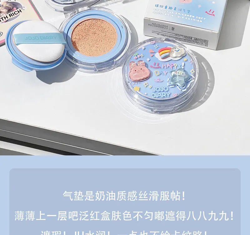 Korean Hydrating Air Cushion BB Cream Concealer Moisturizing Lasting Moisturizing No Stuck Waterproof and Sweat-proof Foundation