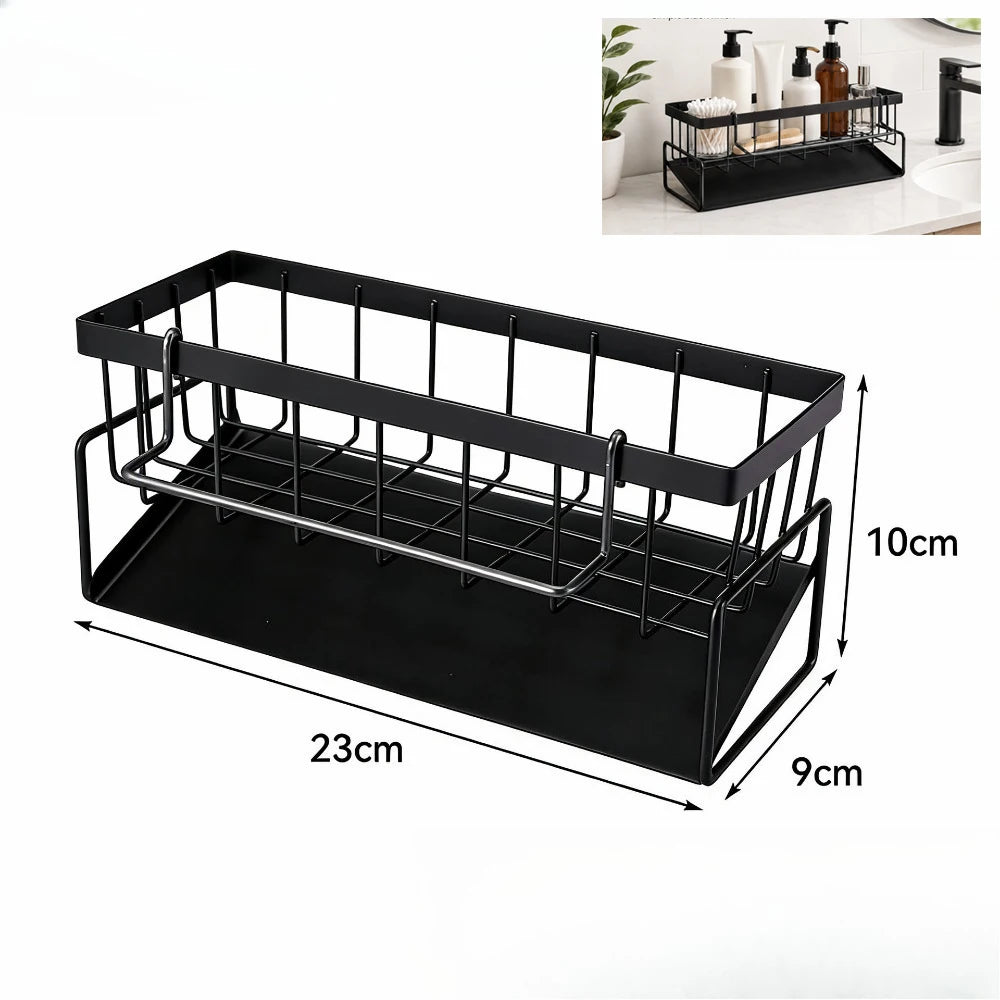Estante de drenaje para fregadero, soporte flexible para grifo de esponja, escurridor de jabón, toallero, organizador de estantes, accesorios de cocina