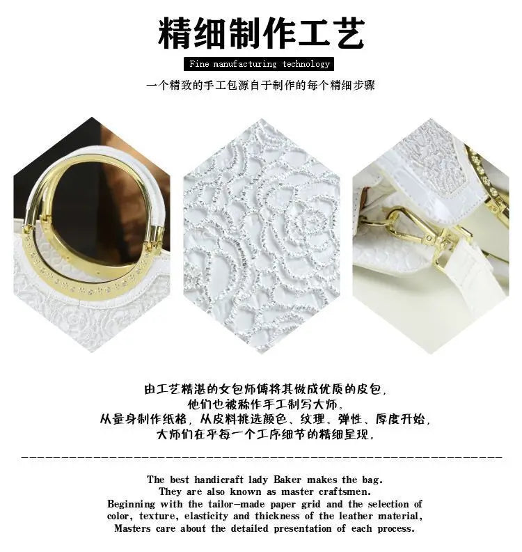 Fashion Popular Women's Bag High Quality Crocodile Pattern Shoulder Bag Trend Brand Genuine Leather Crossbody Bag Luxury Handbag