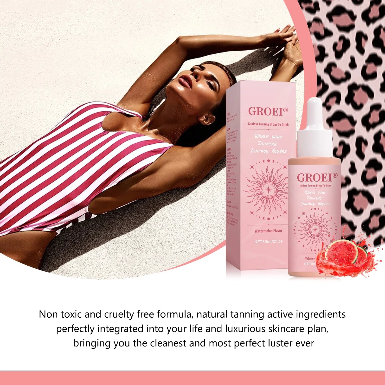 Sunless Tanning Drops To Drink – 50Ml/60Ml | Achieve Sun-Kissed Glow Without Uv | Vegan Formula For All Skin Types | Easy To Use