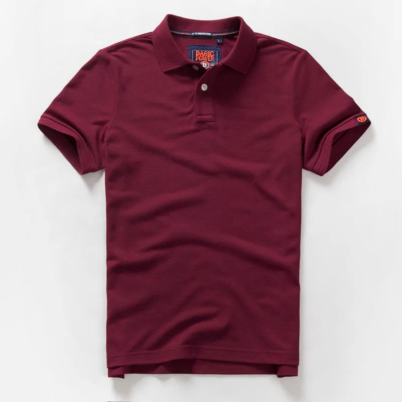 Summer Waed Ort Sve Men'S Irt Casual Vintage Brand Turn-Down Collar T-Irt Breathable Cotton Polyester Blend