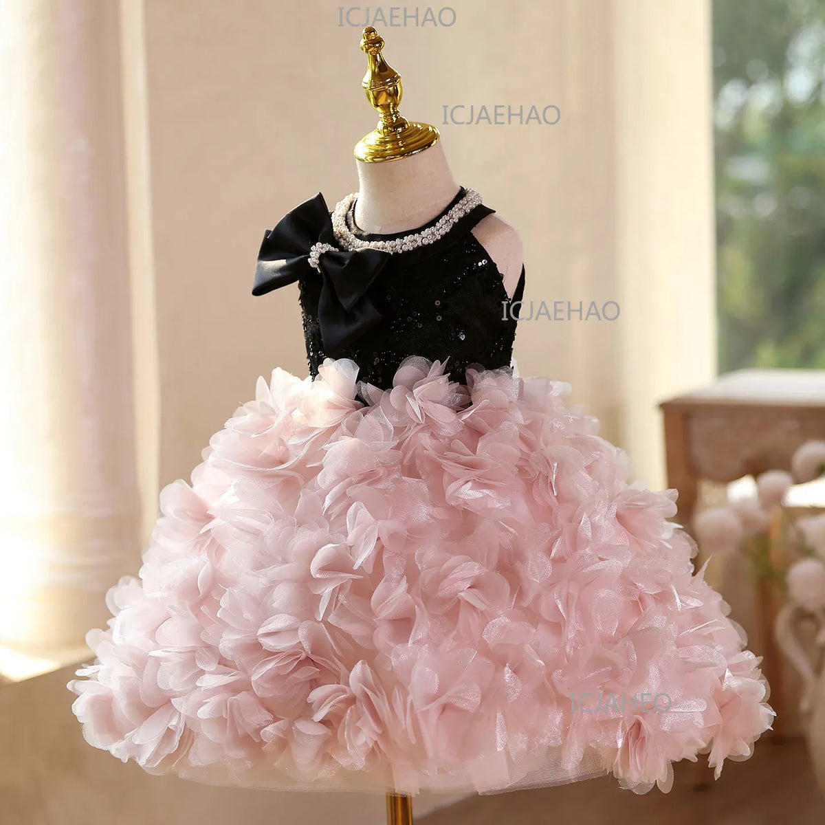 Kids Formal Dress Princess Gown Girls Birthday Party Dress Host PianoGirls Evening Dress Children Performance Costume High-end