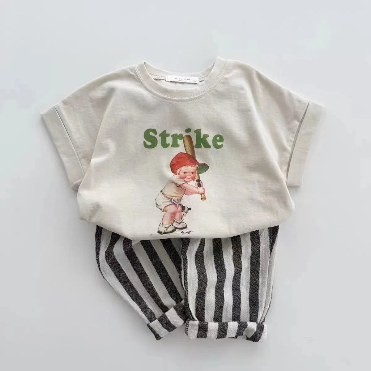 0-2Yrs Newborn Baby Boys Stripe Pants Cotton Casual Linen Elastic Trouers Toddler Infant Kids Girls Loose Pants