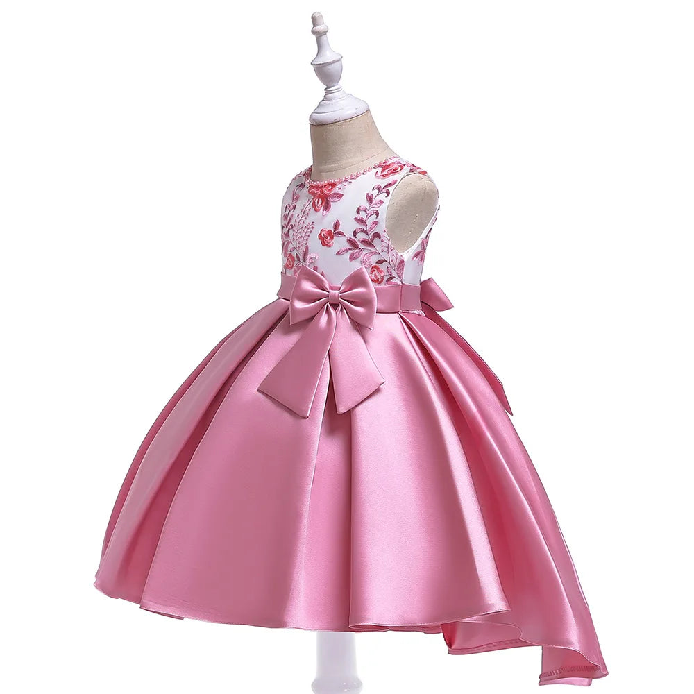 Summer Flower Girls Dress Princess Wedding Party Dresses Children Kids Prom Gown Vestidos Baby Christmas Children Clothing