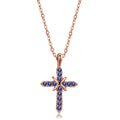 Cross Pendant Necklace For Women'S Iced Out Crystal Silver Plated Chain Collar Choker Necklace Christmas Jewelry Fashion N456