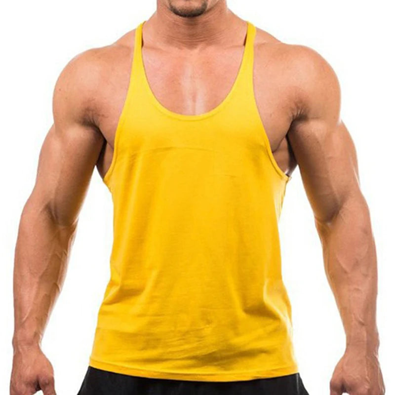 2023 New Bodybuilding Brand Jogger Gym Singlet Training Bodybuilding Tank Top Vest Shirt Sleeveless Fitness Cotton Shirt For Men