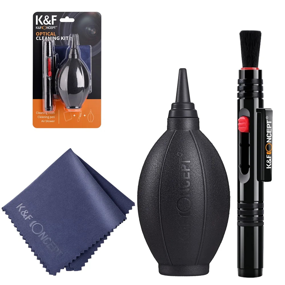 K&F CONCEPT 3 In 1 Professional Dslr Camera Lens Cleaning Kit for Digital Camera Mobile Phone Screen Cleanser Laptop Glasses