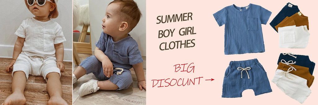 Kids Tales Unisex Toddler Summer Clothing Set - Cotton T-Shirt & Shorts