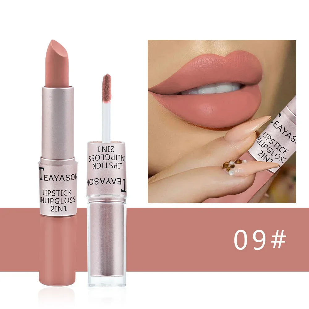 Handaiyan 2-in-1 Matte Lipstick and Lip Tint - Waterproof Moisturizing