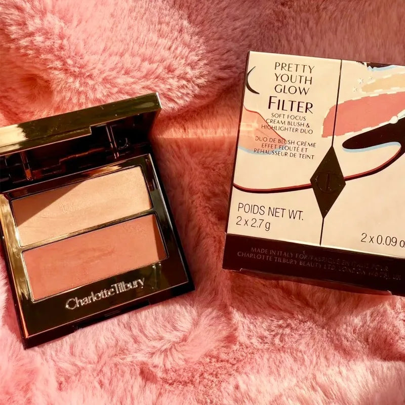 Charlotte Tilbury PILLOW TALK Series Soft Heart Double Color Powder Blusher Color Plate Hot Color Code First Love Sex on Fire