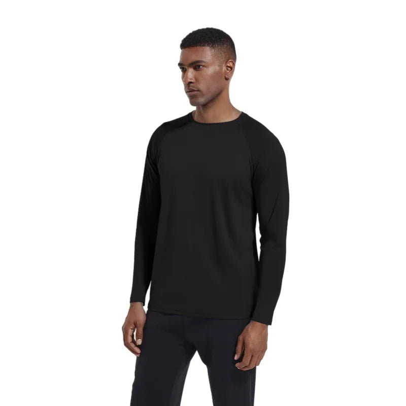 Men Long Sleeve t-Shirt Upf 50+ Sun Protection Shirts Tops Breathable Hiking Fishing t-Shirts Casual Tees Man Clothes Streetwear