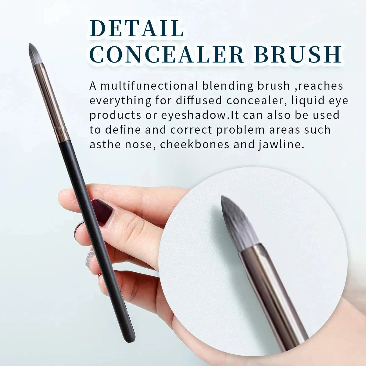 Upgraded Crescent Design Foundation Makeup Brush Ultra-Thin Smooth Application Liquid Mask Spatula Makeup Brushes Beauty Tools
