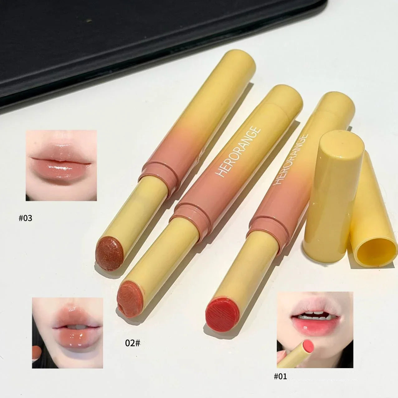 Clear Water Light Solid Lip Gloss Jelly Watery Pink Lipstick Pencil Moisturising Mirror Shimmer Korean Lips Makeup Cosmetics