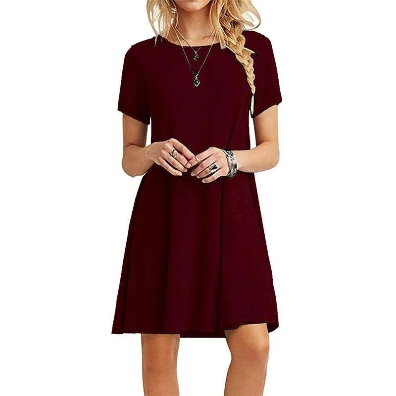 2026 Women's Clothing woman women dresses European and American dress short sleeved dress women's new hot selling item Dresses