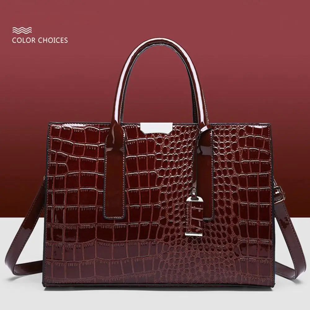 Fashion Crocodile Print Tote Bags Large Capacity Luxury Designer Crossbody Bags Adjustable Strap Single Shoulder Bag Gift