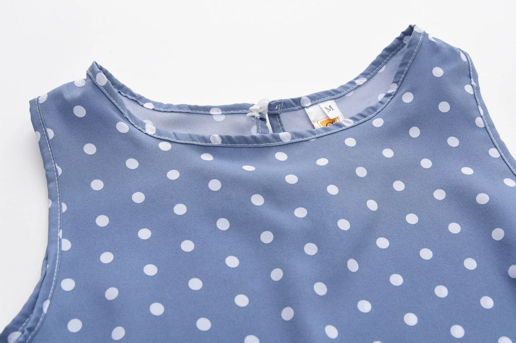 Simple And Elegant Floral Polka Dot Ruffle Dress