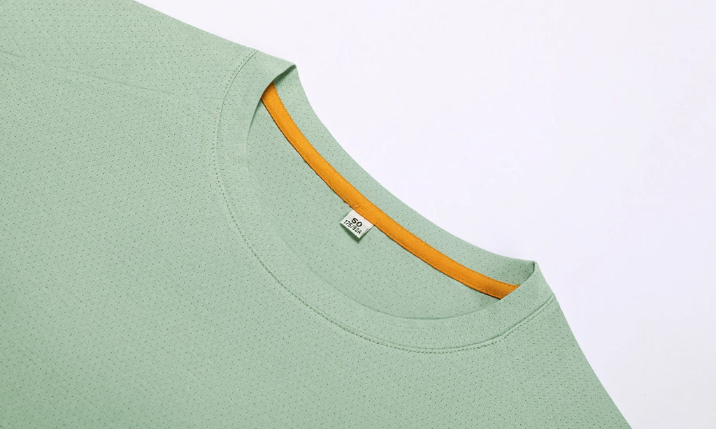 High end brand ice silk short sleeve summer breathable comfort quick drying men's T-shirt fashion printed casual round neck top