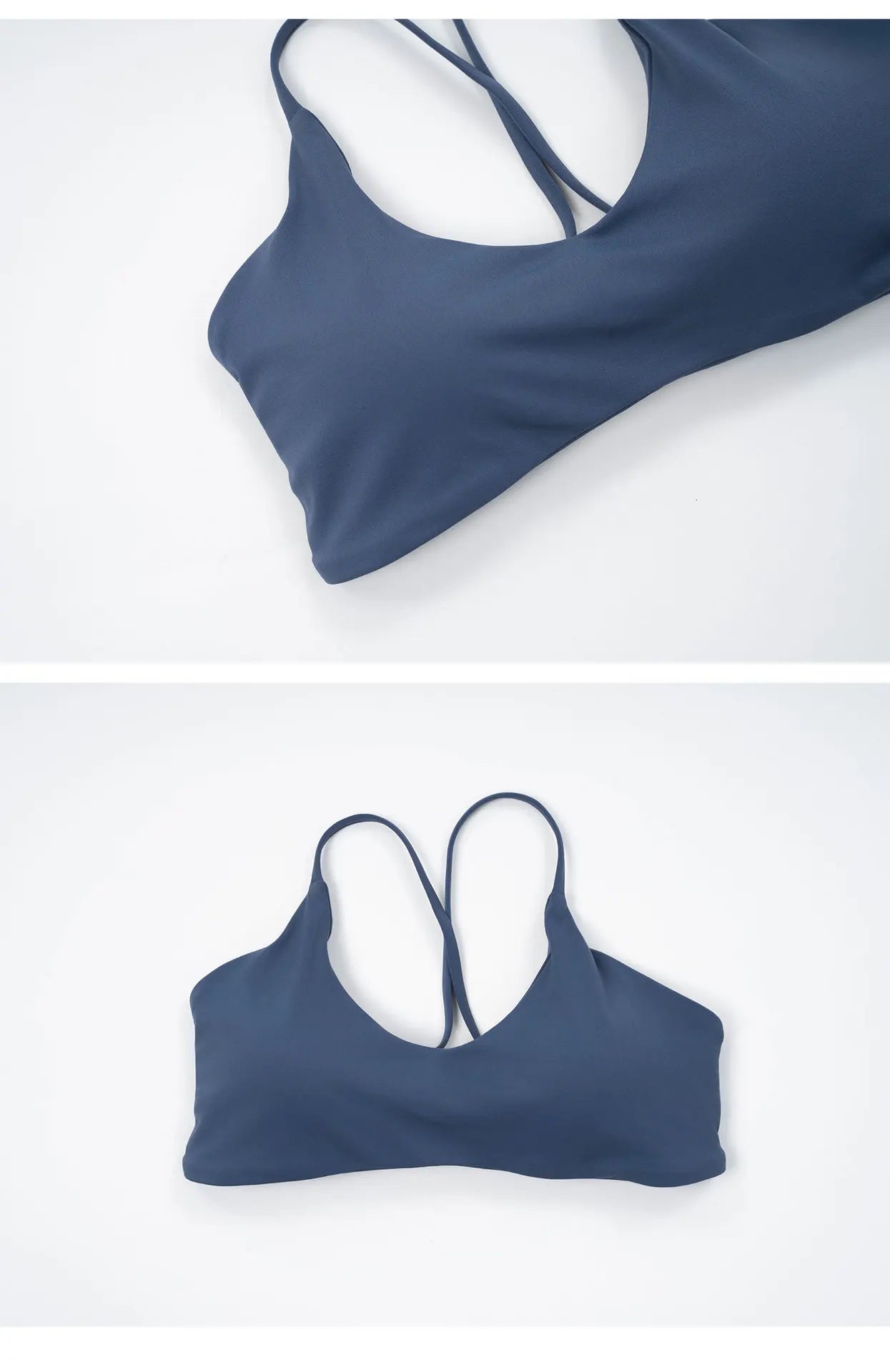 Solid Color Comprehensive Training Yoga Bra Women Fitness Bra Cross Back Sport Underwear Gym Top Hollow Back Push Up Chest Pad
