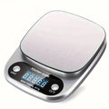 Báscula de cocina de 10 kg, báscula de cocina digital con función de tara, báscula electrónica para joyas y alimentos, pantalla LCD de acero inoxidable