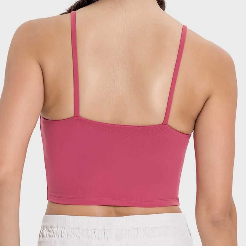 Solid Color Women Sports Bra Comprehensive Training Shockproof Halter Soft Sports Fitness Top Gym Yoga Chest Pad Comprehensive