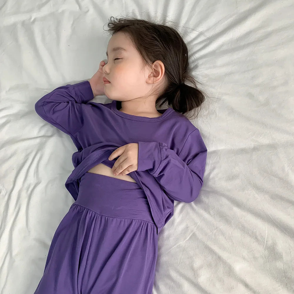 Kids Unisex Cotton Pajama Set - 2-Piece Sleepwear for Ages 1-8 Years