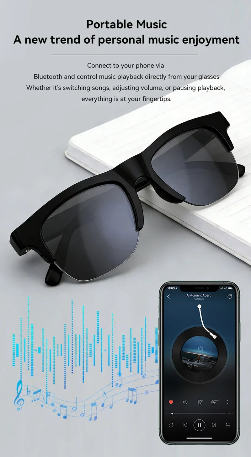 Lenovo AI Smart Glasses 8K Remote Control Touch Photo Camera Recording Translator Voice Assistant Wireless Bluetooth Eyewear