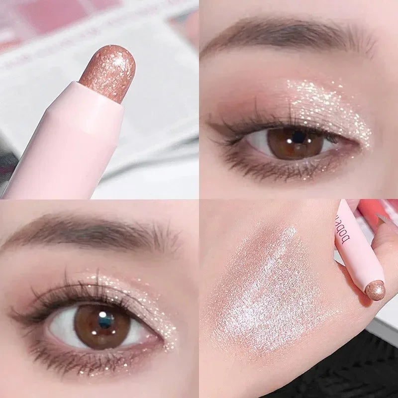 Pearlescent Eye Shadow Pen Glitter Eyeline Waterproof No smudging Highlight Eyeshadow Penlic Silkworm Liner Pen Shimmer Cosmetic