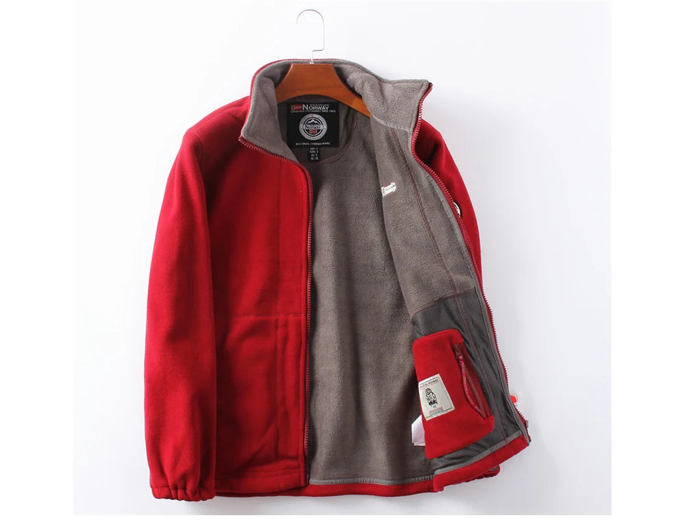 DIMUSI Winter Men's Polartec Fleece Jackets Man Velvet Windbreaker Coats Mens Mountain Ski Soft Shell Warm Jackets Clothing