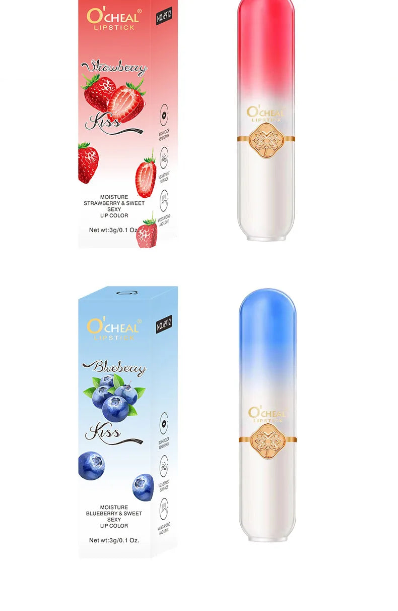 Twist Up Solid Lipstick Stick Moisturizing Pink Shine Glossy Long Lasting Smooth Lip Color Crayon Party Festival Daily Makeup