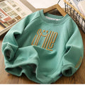 4-12 Years Teen Boys Shrit Spring Autumn Solid Letter Sweatshirt For Kids Handsome Children Sports Casual Pullove