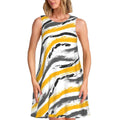 Gold Chains Print Casual Dress Anchor Korean Fashion Dresses Sleeveless Elegant Dress New Arrival Round Neck Lady Print Vestidos