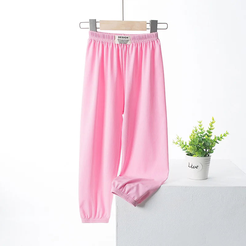 Children's Mosquito Repellent Pants Ice Silk Loose Wide Leg Casual