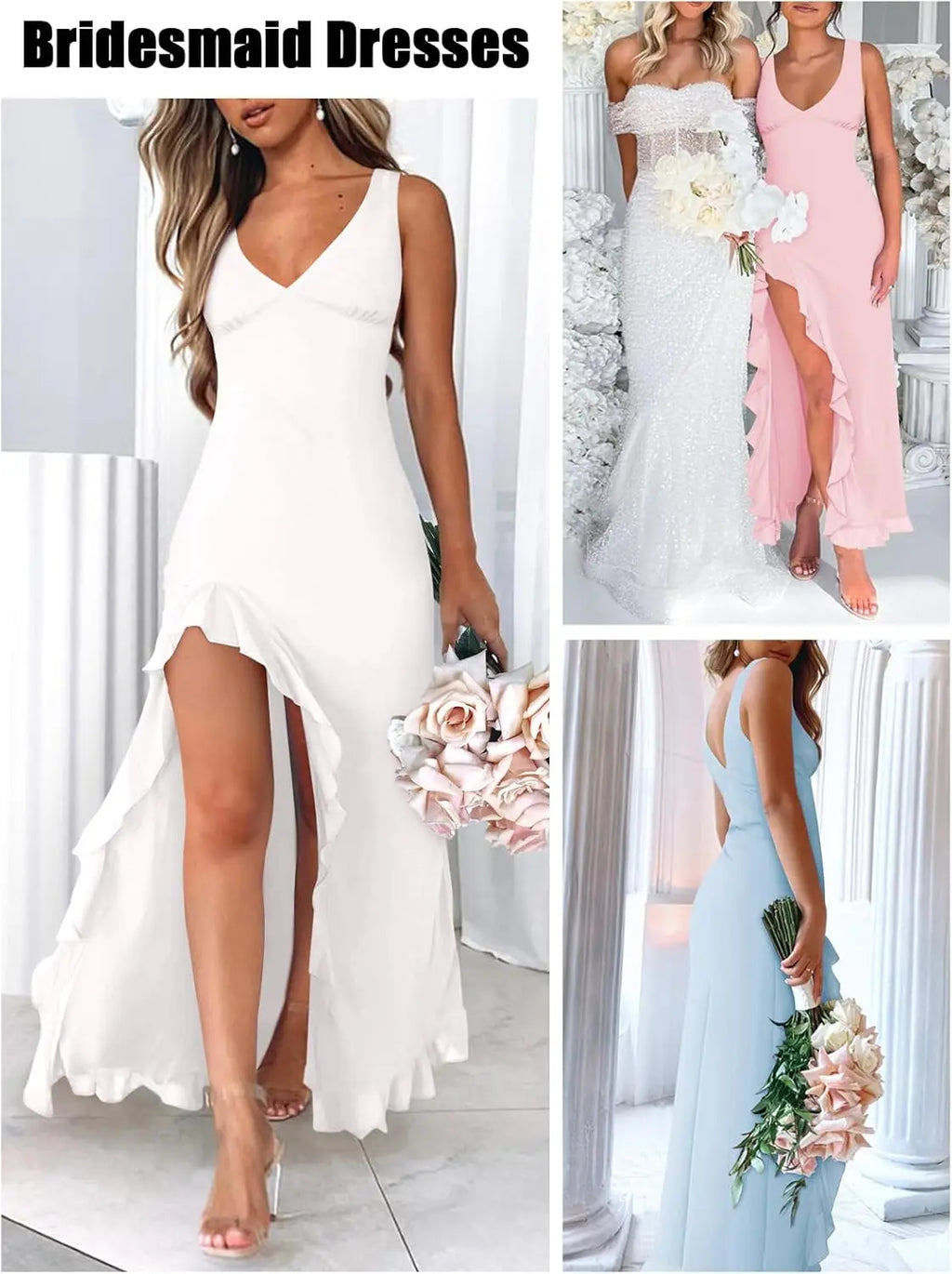 Luxury Black Formal Maxi Dress For Women Ruched Bust High Waist Flowy Ruffle Hem Gown For Brunch Birthday Wedding Guest Clubwear