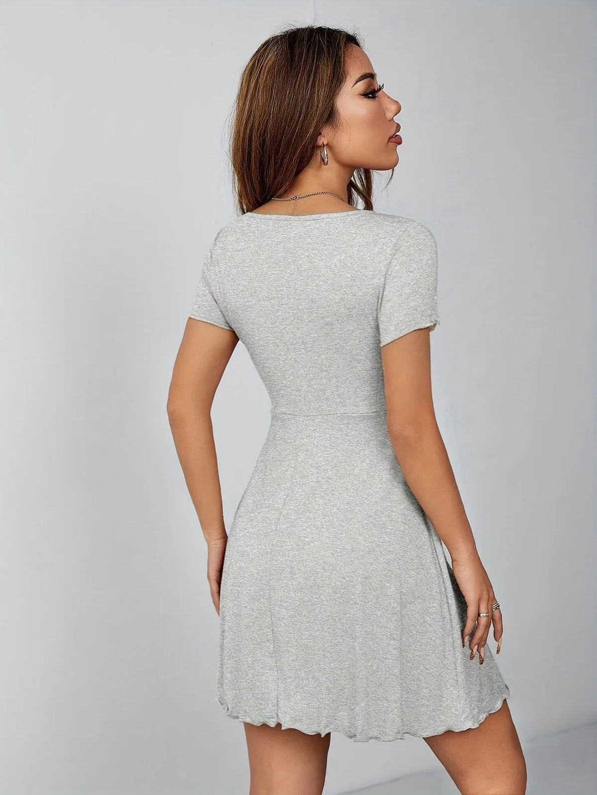 Summer Women V Neck Dress Pure Desire Style French Slim Fit Elegant Bowknot Waist Tied Casual Daily Party Dresses
