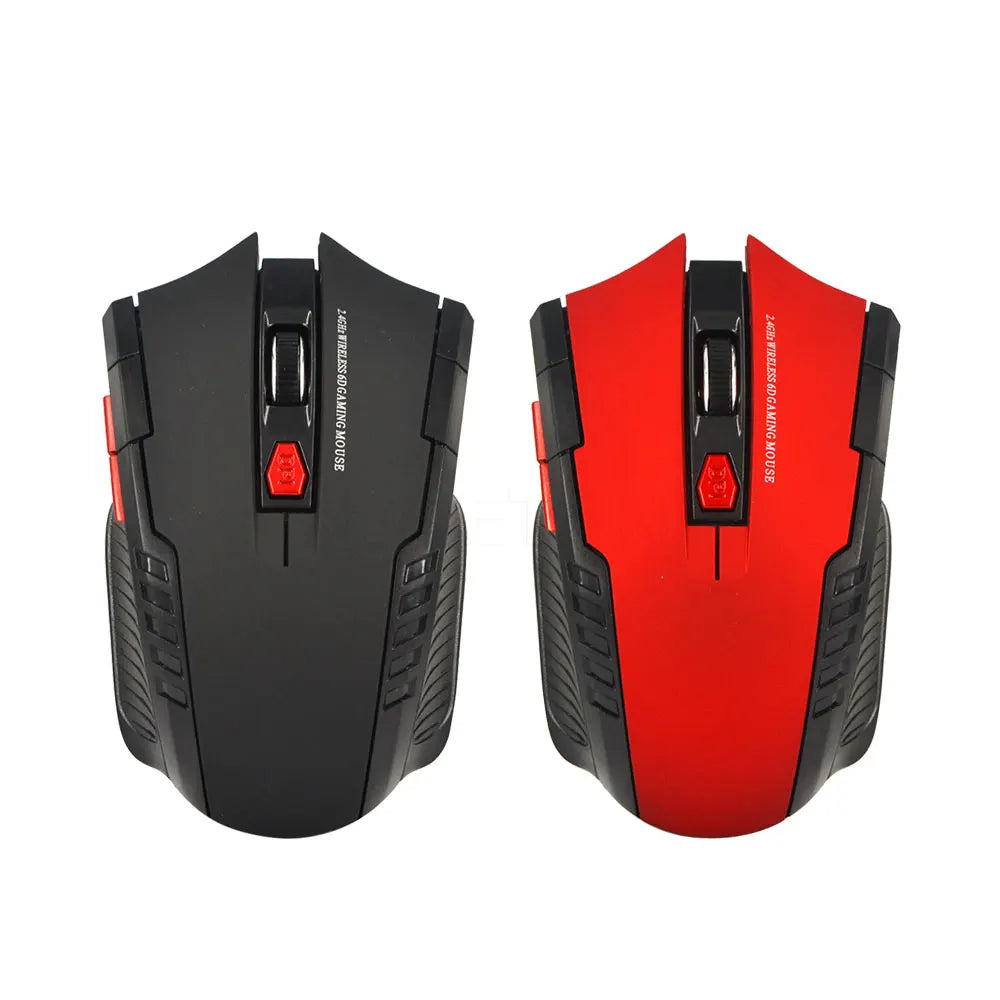 Ratón inalámbrico 2.4G con receptor USB, 6 botones, óptico profesional, ratones inalámbricos USB de desplazamiento a la derecha para PC Gamer portátil