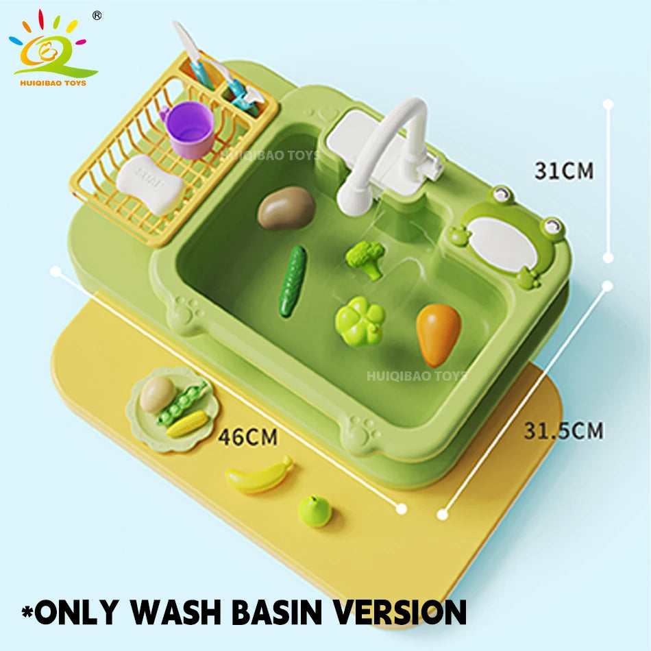 Baby Kitchen Toy Plastic Dish Wash Sink Electric Dishwasher Playing Pretend Role Play Housework Early Educational Toys For Child