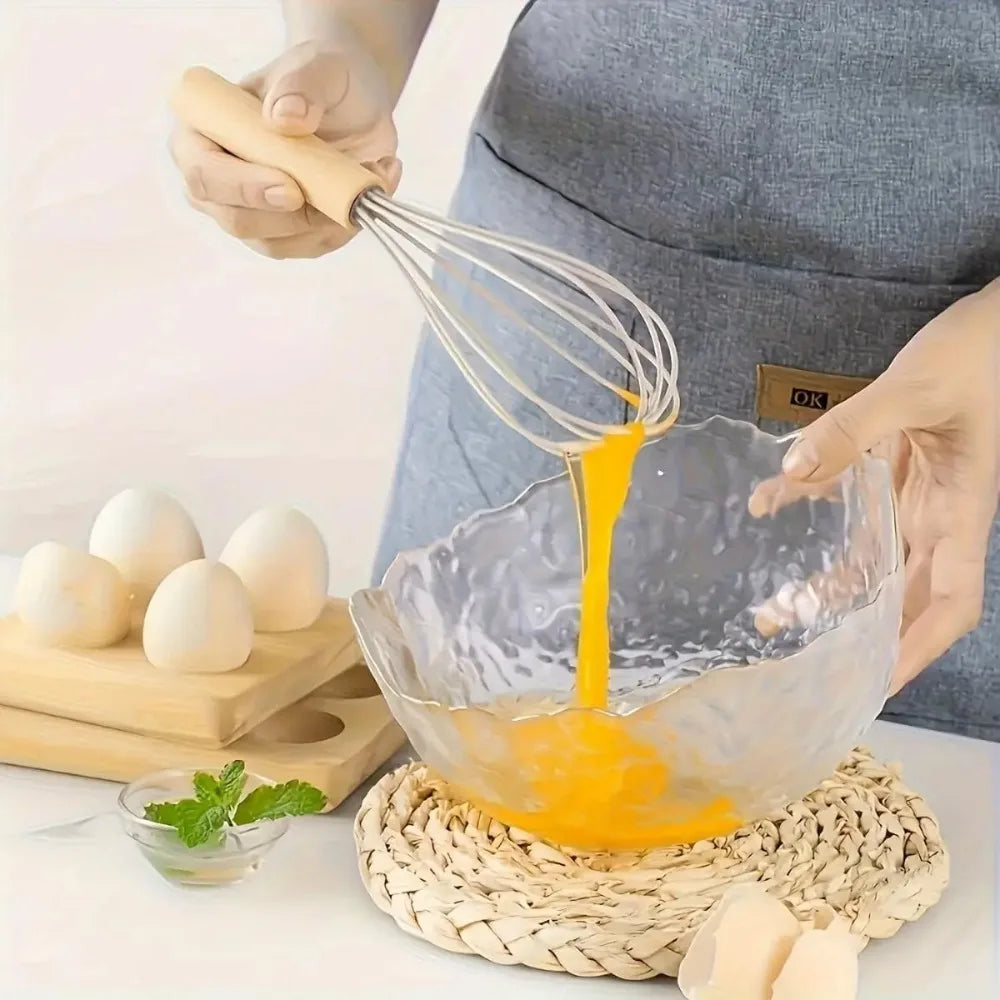 12 Pieces Silicone Kitchen Utensil Set with Storage Holder, Non-Stick Heat Resistant Cooking Utensils with Wooden Handles, BPA Free Dishwasher Safe Kitchen Gadgets for Home Cooking Baking