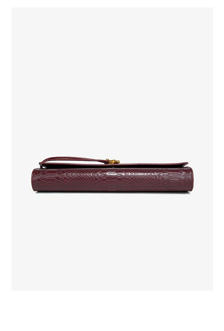 PU Leather Fashion Luxury Top-Handle Bag For Women Evening Handbag Long Purse Crocodile Pattern Crossbody Shoulder Bags