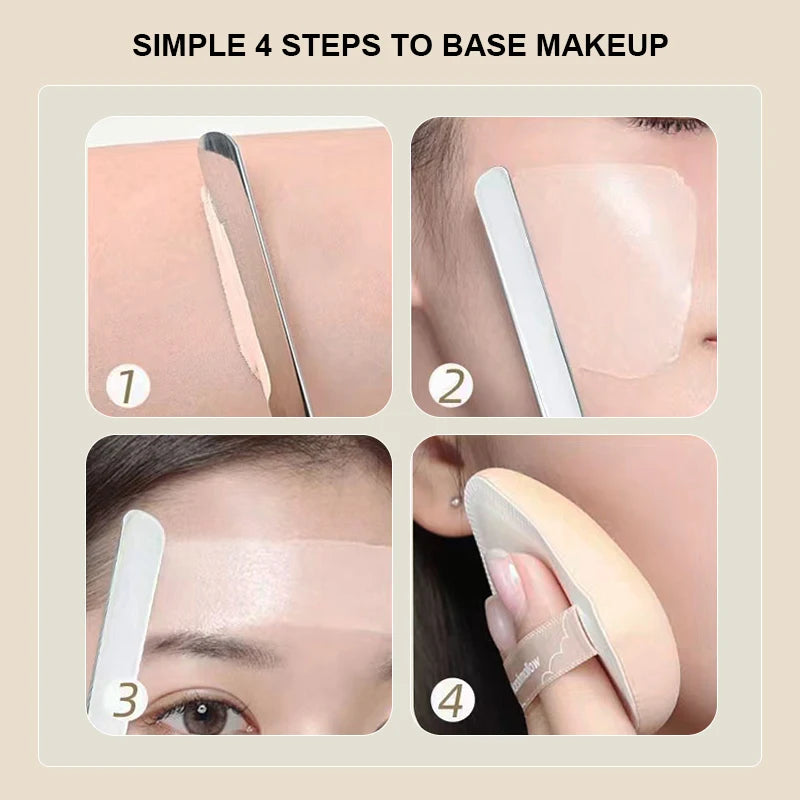 3/4/5/6 Pcs Makeup Foundation Brush Lipstick Eye Shadow Mixing Palette Stainless Steel With Spatula Rod Color Stick Beauty Tools