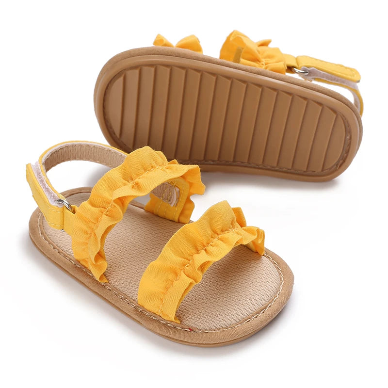 Infant Pre-walker Sandals,Girls Sweet Style Heart Bow Butterfly Decor Sandals,Soft Comfy Multi Color Summer Footwear 0-18 Months