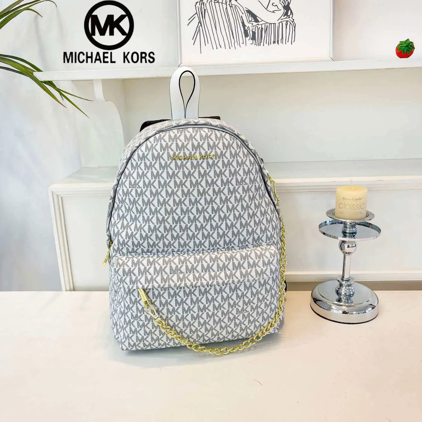 Michael Kors 2026 New Fashion Women's Bag Collection Slater Medium Backpack Casual Travel Shoulder Bag