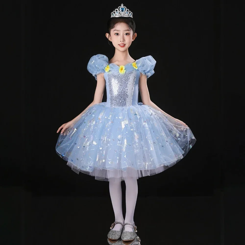 Performance Costume Competition Uniform Children Clothing Kids Clothes Children's Day Ballet Leotards for Girls Dress Dance Wear