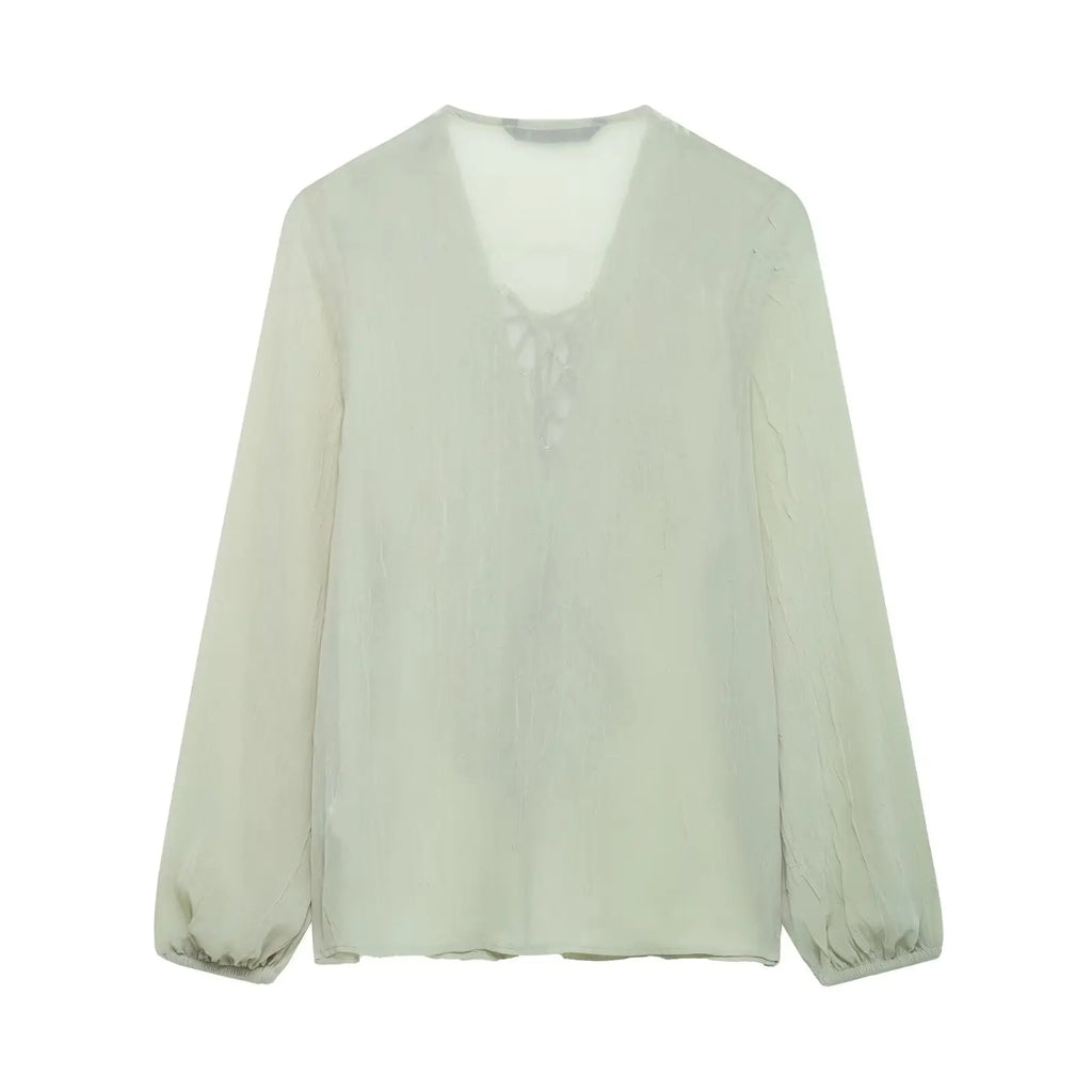 Lace Bandage Smock Blouse