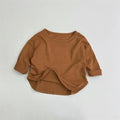 100% Cotton Children Simple T-Shirt Solid Color Versatile Short Sleeve Tops For Boys And Girls Summer New Baby Bottoming Shirt