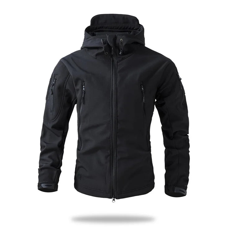 Lurker Shark Skin Soft Shell Tactical Jacket Men Waterproof Fleece Hooded Coat Hunt Clothes Autumn New Outdoor Camouflage Jacket