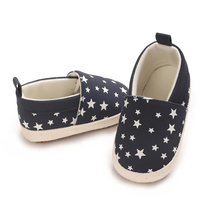 Little Star Baptismal Baby Casual Flat Shoes Spring Autumn Soft Walking Shoes For Infant Toddler 0-18 Months