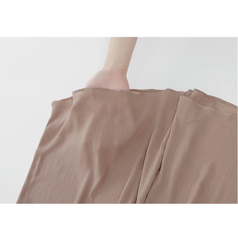 2026 Summer New Thin Women's Wide Leg Skirts Pants, Fashion Loose Ankle-Length Pants,Black Green Red,Asian Size M-5XL,6XL,7XL
