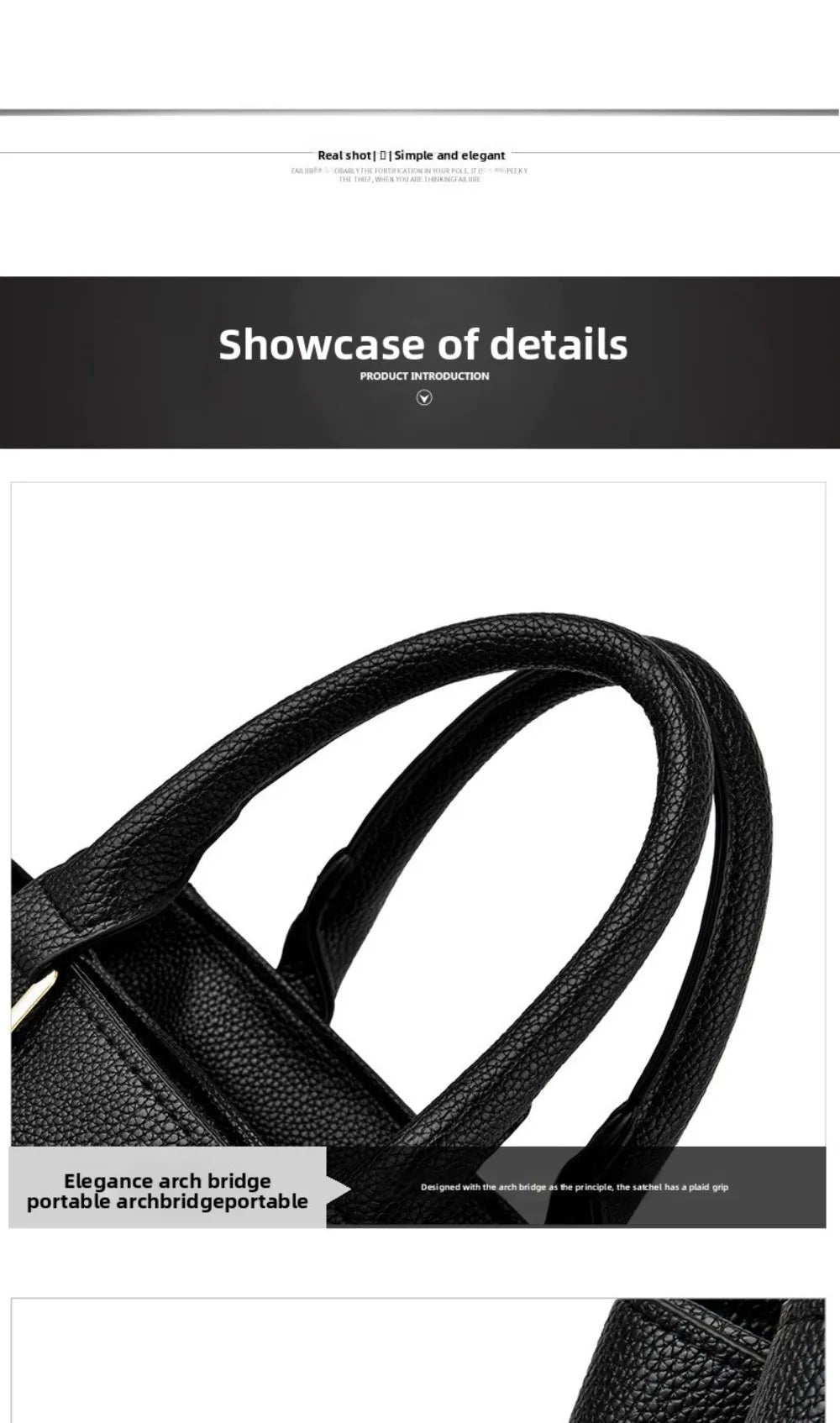 Korea Leather Women Handbag with Keychain Open Pocket Shoulder Bag Large Capacity Casual Messenger Bag Lady