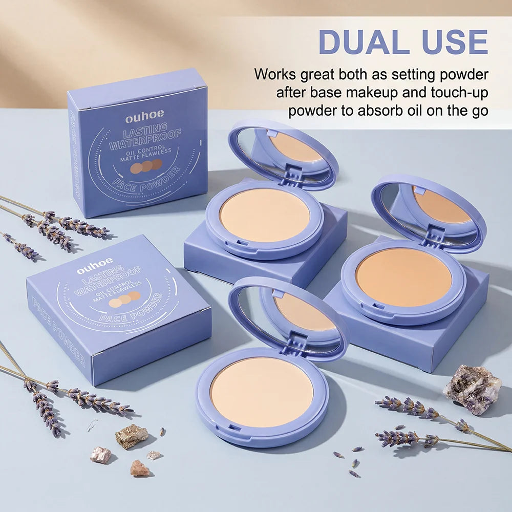 Waterproof Sweatproof Setting Powder Brightens Conceals Natural OilControl Invisible Pores Lasting Matte FullCoverage